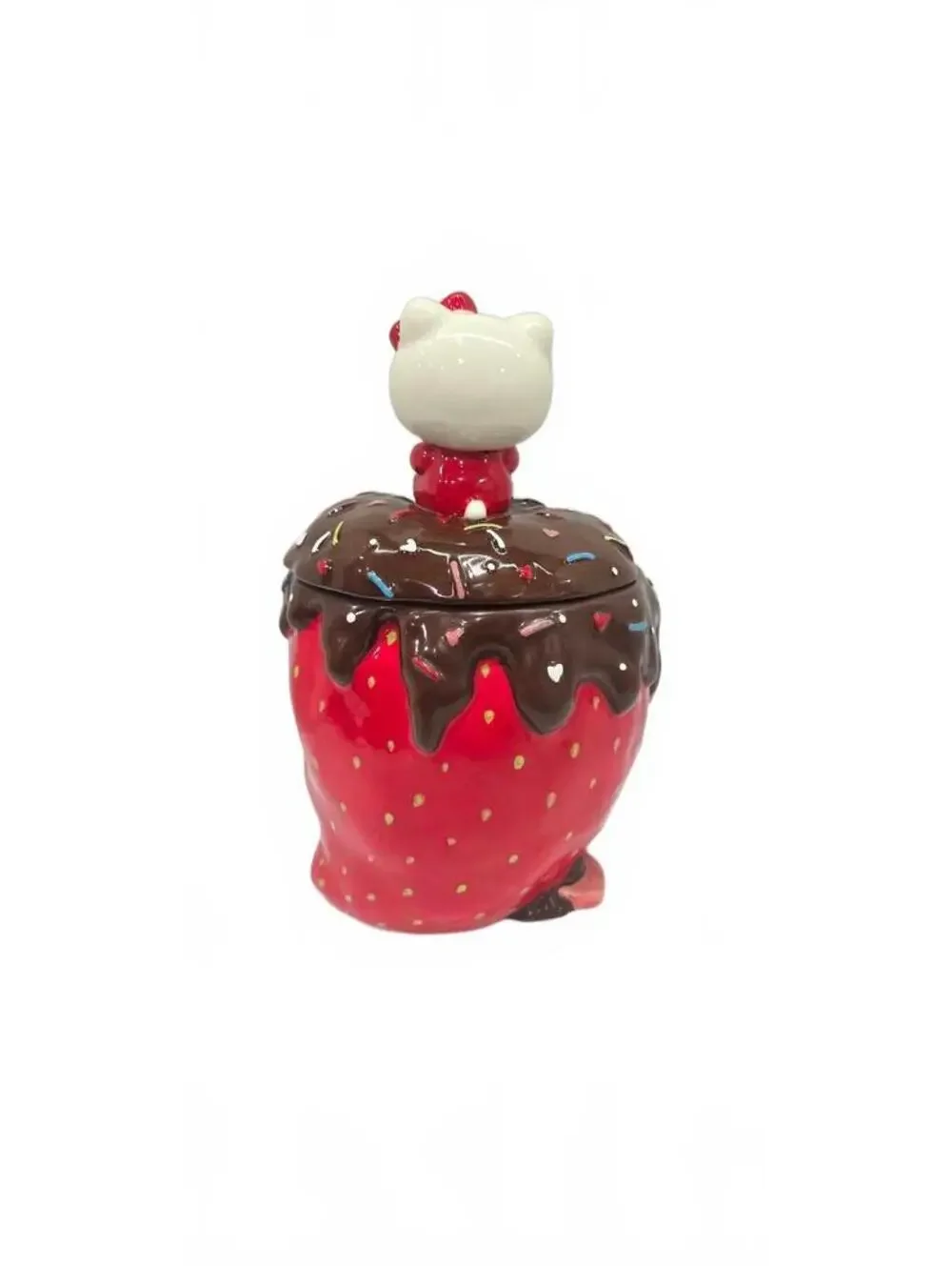Hello Kitty Strawberry Chocolate Ceramic Jar by Blue Sky